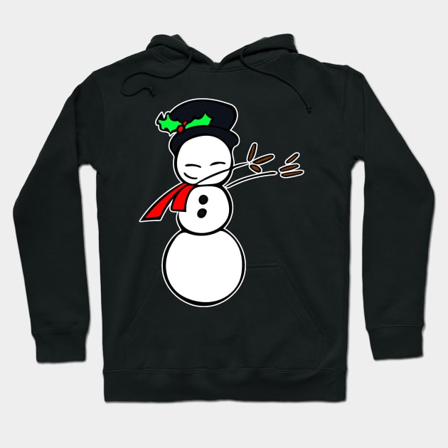 Dabbing Snowman - Dabbing Meme - Funny Humor Graphic Gift Saying Hoodie by MaystarUniverse